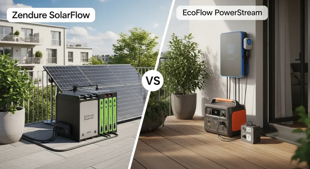 Zendure SolarFlow vs EcoFlow PowerStream Vergleich Balkonkraftwerk 2026